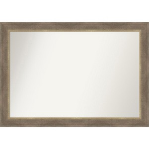 Amanti Art Driftwood Tan Non-Beveled Wood Framed Bathroom Vanity Wall Mirror - 1 of 4