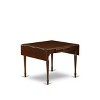 East West Furniture PSNA3-SBR-C 3 PcRectangular Kitchen Table having 12in Leaf and 2Fabric Dinette Chairs in Saddle Brown . - 4 of 4