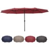 15ft Double-Side Patio Umbrella - Extra Large Outdoor Market Umbrella with Crank & Ventilation - 2 of 4
