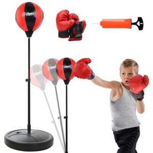 Skirfy Punching Bag with Boxing Gloves, Kids Punching Bag, Boxing Toy with Adjustable Stand for Boys and Girls, Black and Red - 1 of 4