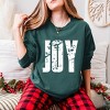 Joy Block Distressed - Women's Garment Dyed Long Sleeve Graphic T-Shirt - 3 of 4