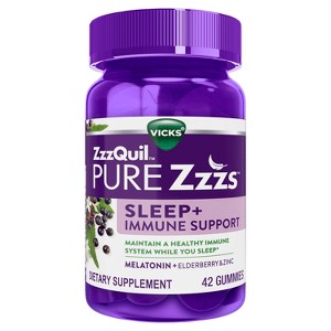 ZzzQuil PURE Zzzs Sleep 1mg Melatonin per Gummy, 42 Count - 1 of 4