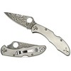 Spyderco Delica 4 Titanium Damascus Folding Knife with 2.9" VG-10 Steel Blade with PlainEdge | Get Superior Strength with the Titanium Handle, Gray - 2 of 4