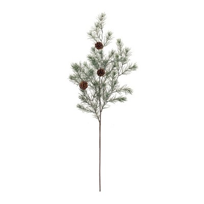37-Inch Green and Brown Pine Spray with Pinecones Set