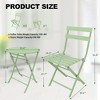 Bistro Table and Chairs Set, 3 Piece Foldable Patio Furniture Set, Outdoor & Indoor Bistro Set for Patio Balcony Porch Poolside, 2 Chairs and 1 Table - 2 of 4