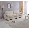 TiramisuBest Sleek Black Contemporary Loveseat, Modern Upholstered Sofa for Living Room or Bedroom - 2 of 4