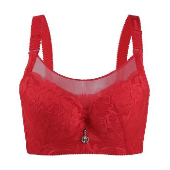 Bras for Women Full Coverage Full Coverage Push-Up Bralettes Lace Red 42C