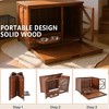 CAVINAS 43" Dog House for Small and Medium Dogs,Wooden Dog Crate with 360° Rotating Feeder,Dog Kennel with Removable Tray for Indoor - 4 of 4