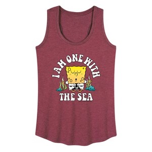 Women's - SpongeBob SquarePants - I'am One With The Sea Graphic Racerback Tank - 1 of 4