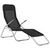 vidaXL Folding Sun Loungers 2 pcs Textilene Black - 2 of 4