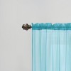 Ramallah Trading Celine Sheer 55 x 90 in. Rod Pocket Curtain Panel - 55 x 90, Aqua - 2 of 3