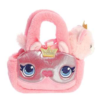 Aurora Small Glitter Princess Kitty Fancy Pals Fashionable Stuffed Animal Pink 8"