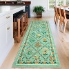 Floral Rugs for Living Room Bedroom Farmhouse Geometric Area Rugs Soft Low Pile Non-Slip Indoor Mat for Living Room Bedroom - 2 of 4