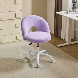 Karl Home |Duckling Yellow 21 inch W Small Office Chair Task Chair With Wheels - 1 of 4