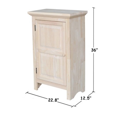 Light Wood Nautical Accent Cabinet with Adjustable Shelving