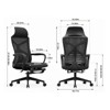 MaseiKar Ergonomic Office Chair with Lumbar Support – Breathable Mesh, Nylon Base, Wheels, and Armrests, Comfortable Swivel Chair for Home and Office - 3 of 4