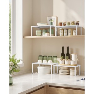 SONGMICS Spice Rack, Cabinet Shelf Organizers, Shelf Organizer, Countertop Organizer, Set of 4 Metal Kitchen Counter Shelves - 1 of 4