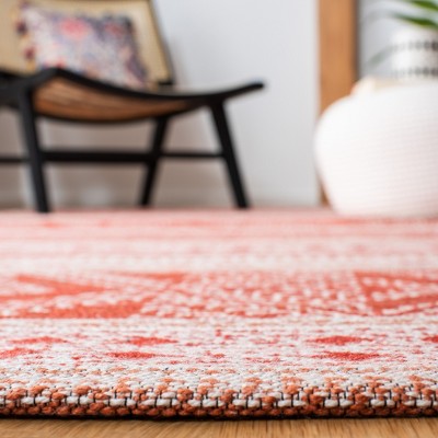 Rustic Charm Rust 8' x 10' Reversible Flat Woven Rug