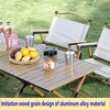 Racxily Portable picnic table, rollable aluminum alloy table top with folding solid X-shaped frame - 3 of 4