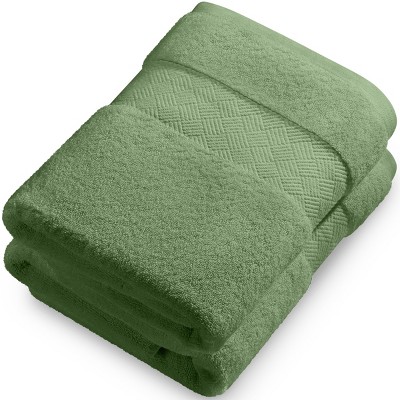 Soft Absorbent Luxury Cotton Bath Towel 30x56 -  2 Pack