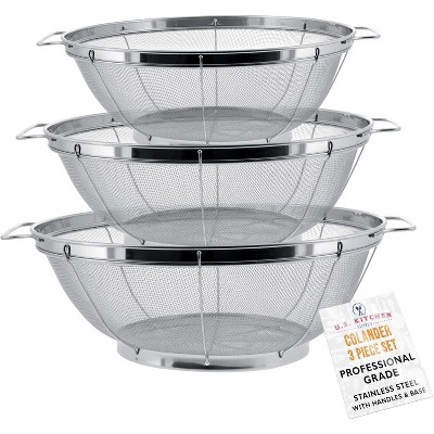 Stainless Steel Sieve, Strainers and Colanders for Kitchen