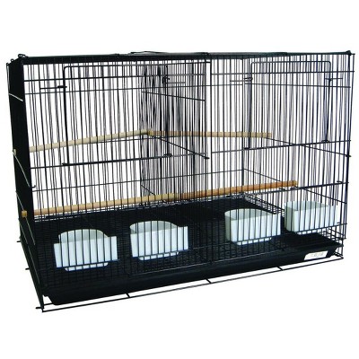 YML Medium Breeding Cages with Divider 30 x 18 x 18 Black