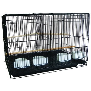 YML Small Breeding Cages with Divider Black - 1 of 2