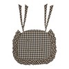 Black Check Ruffled Chair Pad 16.5x18 VHC - 2 of 4