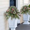 Puleo 18" Pre-Lit LED Snowy Artificial Urn Filler with Pinecones & Berries Warm White Lights - 2 of 4