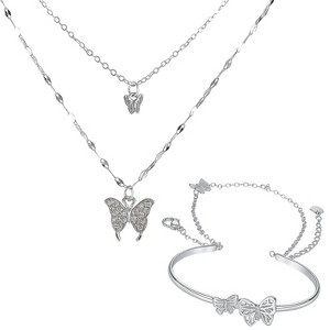 Butterfly Bracelet, Bracelet and Necklace Set for Women - 1 of 4