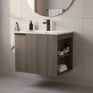 Fine Fixtures Elmridge Modern Bathroom Vanity with White Ceramic Sink - 1 of 4