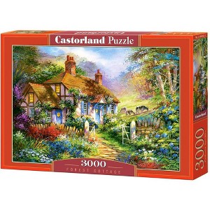 3000 Piece Jigsaw Puzzle, Forest Cottage, Charming Nook, Pond, Countryside, Adult Puzzles, Castorland C-300402-2 - 1 of 4