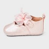 Baby Girls' Bow Shimmer Dress Shoes - Cat & Jack™ Light Pink - 2 of 4