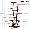 INFURNIC Planter Stands and Holders Indoor Plant Shelf Vase Shape Plant Stand with Grow Light for Home Patio, Brown, 28.3"*10.2"*62" - 4 of 4
