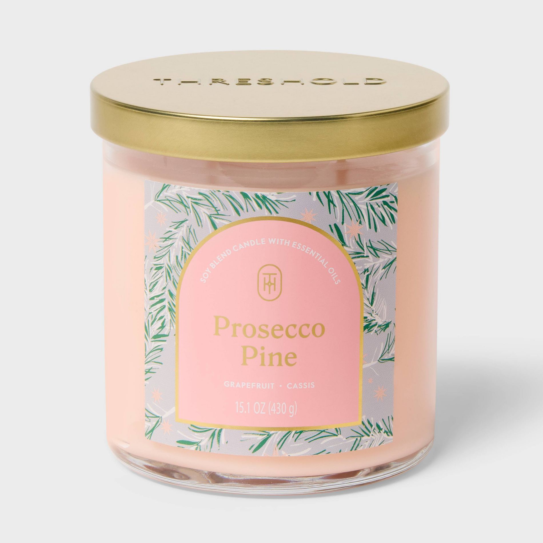 2 Wick Lidded Prosecco Pine Jar Candle 15.1oz - Threshold™