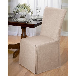Tan Chambray Dining Room Chair Slipcover - Madison Industries