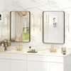 Apmir Rectangular Aluminum Alloy Framed and Tempered Glass Wall Bathroom Vanity Mirror in Matte Black/ Gold/ Silver/ Brown - 2 of 4
