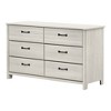South Shore Ulysses 6-Drawer Double Kids' Dresser Winter Oak - 3 of 4