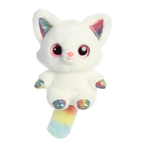 Aurora Mini Rainbow Pammee Yoohoo Vibrant Stuffed Animal White 5" - 1 of 4