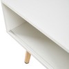 LIVAREEmlen PE Rattan Coffee table, Sliding Door for Storage, Solid Wood Legs, Modern Table for Living Room - 3 of 4