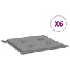 vidaXL Garden Chair Cushions 6 pcs Gray 19.7 in.x19.7 in.x1.2 in. Oxford Fabric - 2 of 4