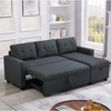 SKRAN 4 in 1 Convertible Sleeper Sofa Bed, L Shaped Sectional Couch with Storage, with Pullout Bed, for Living Room, Dorm, Office, Apartment - 2 of 4