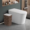 Small Trash Can with Lid and Removable Wicker Rattan Basket, 2.6 Gallon Waste Bin for Bathroom, Living Room, or Office – The Pop Home - 3 of 4