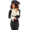 HalloweenCostumes.com    Pirate White Collar & Cuff Set, Brown - 3 of 3
