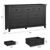 7 Dresser for Bedroom, 54" Tall Vertical Drawer Dresser with Large Storage, Freestanding Wooden Closet Chest for Bedroom, Living Room - 2 of 4
