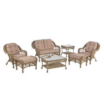 7pc Conversation Set with Ottomans - W Unlimited