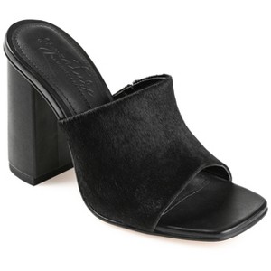 Journee Signature Women's Genuine Leather Deena Sandals - 1 of 4