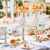 VEVOR 10PCS 55cm/21.65” Tall Crystal Wedding Flower Stand, Metal Wedding Centerpiece Vase, Gold Flower Holders Floral Display Rack, Gold - 2 of 4
