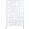 CAVINAS Patio Privacy Screen Modern Metal Fence Panels with Geometric Pattern for Garden Decor and Outdoor Decor, 76" H×48" W - 4 of 4