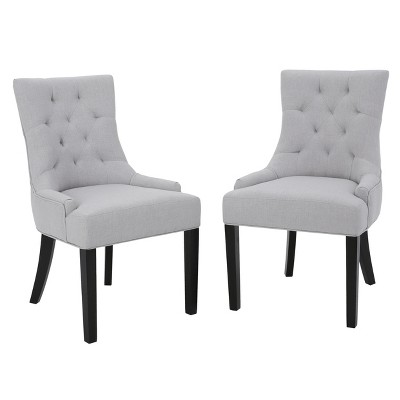 Light grey tufted dining chairs new arrivals